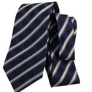 Balmain silk Classic Blue Striped Tie